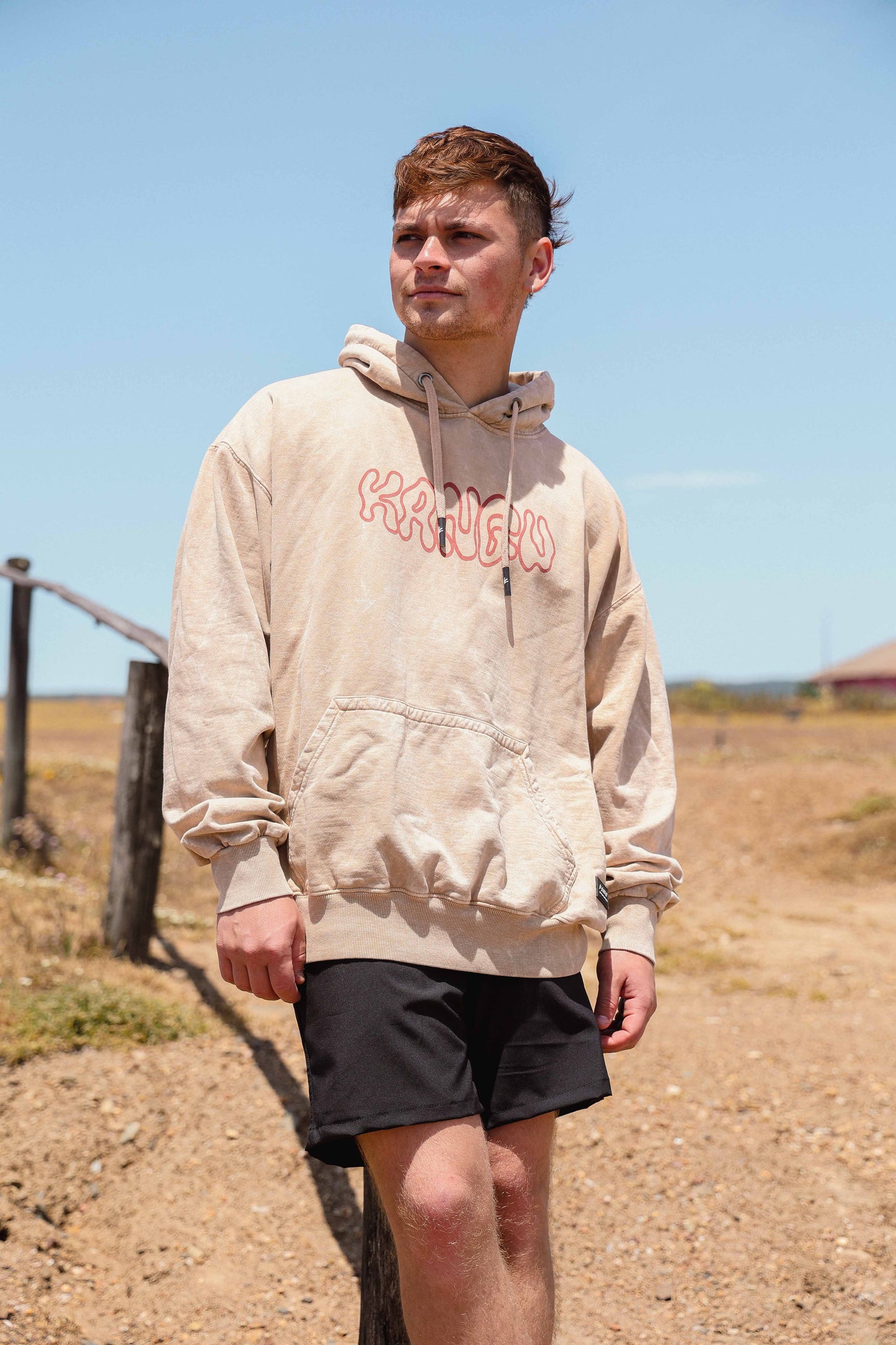 HOODIE KANGUS TIE BEIGE HOODIES