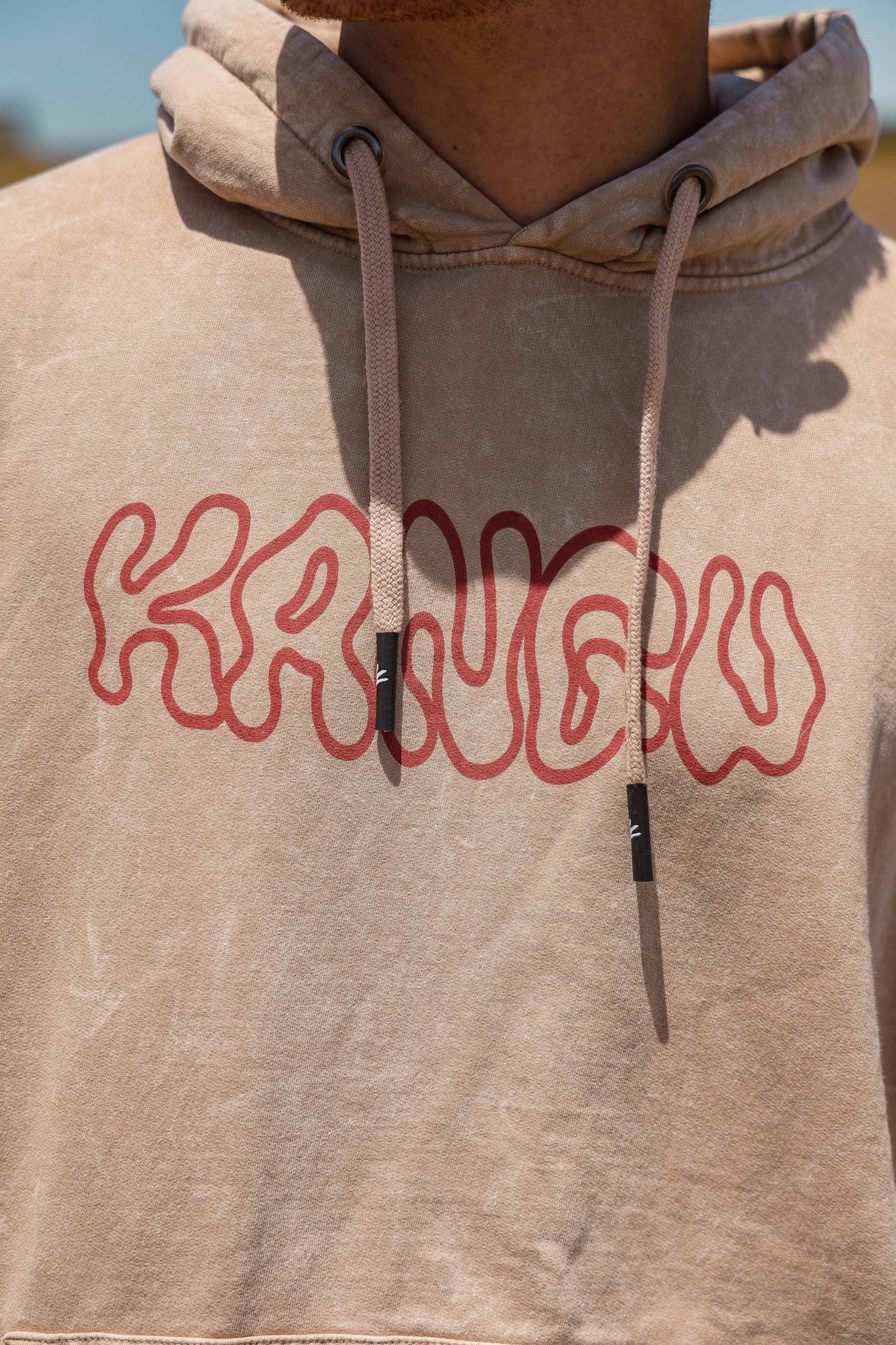 HOODIE KANGUS TIE BEIGE HOODIES