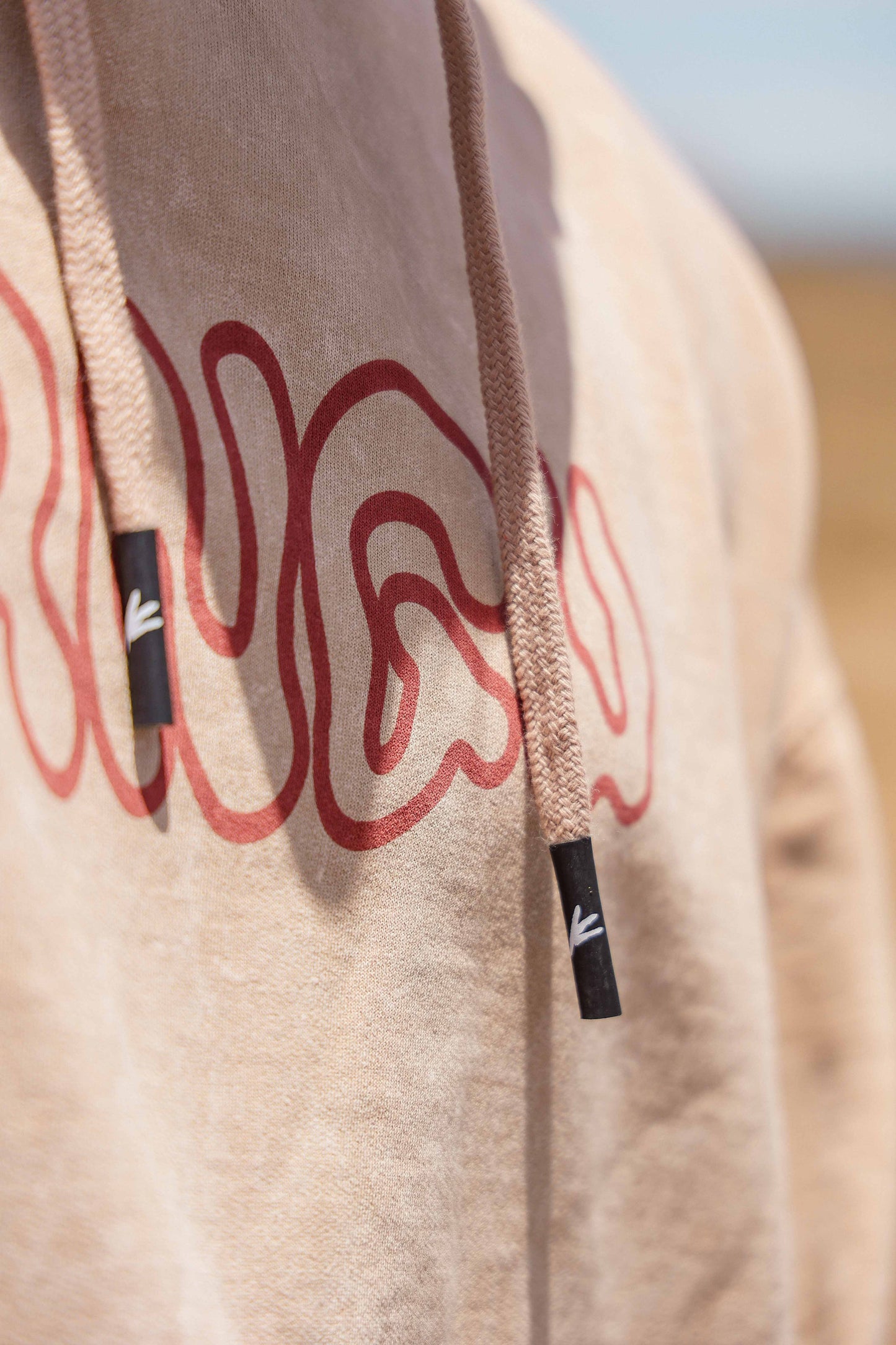 HOODIE KANGUS TIE BEIGE HOODIES