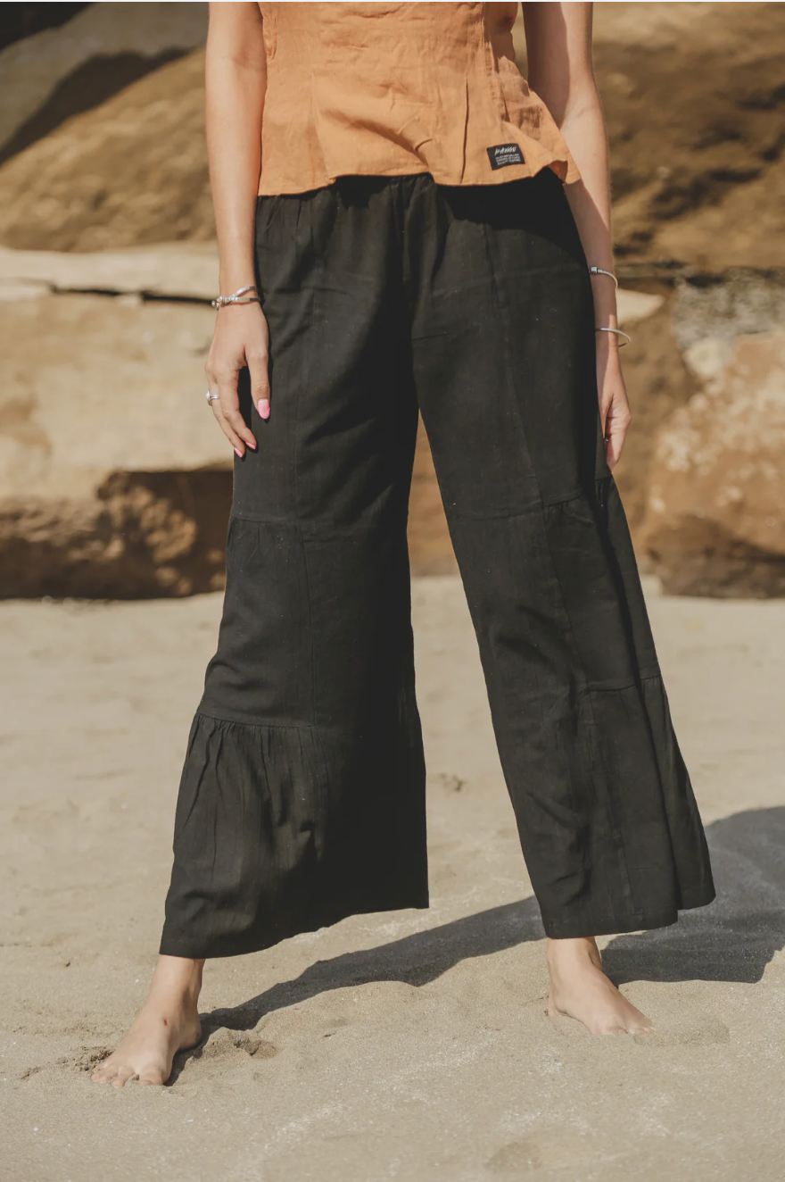 PANTALON KANGU GIRL SUELTO NEGRO PANTS W