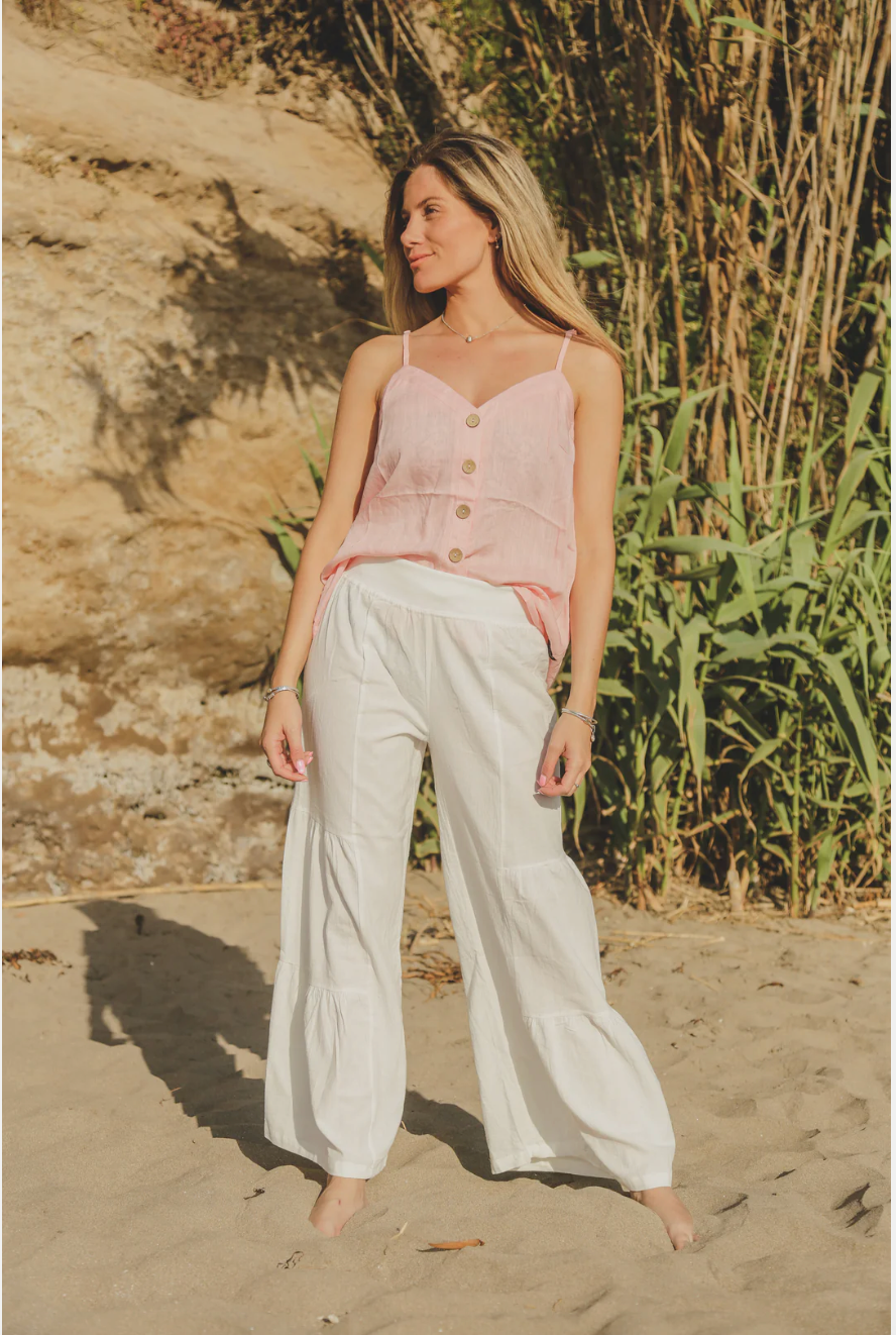 PANTALON KANGU GIRL SUELTO BLANCO PANTS W