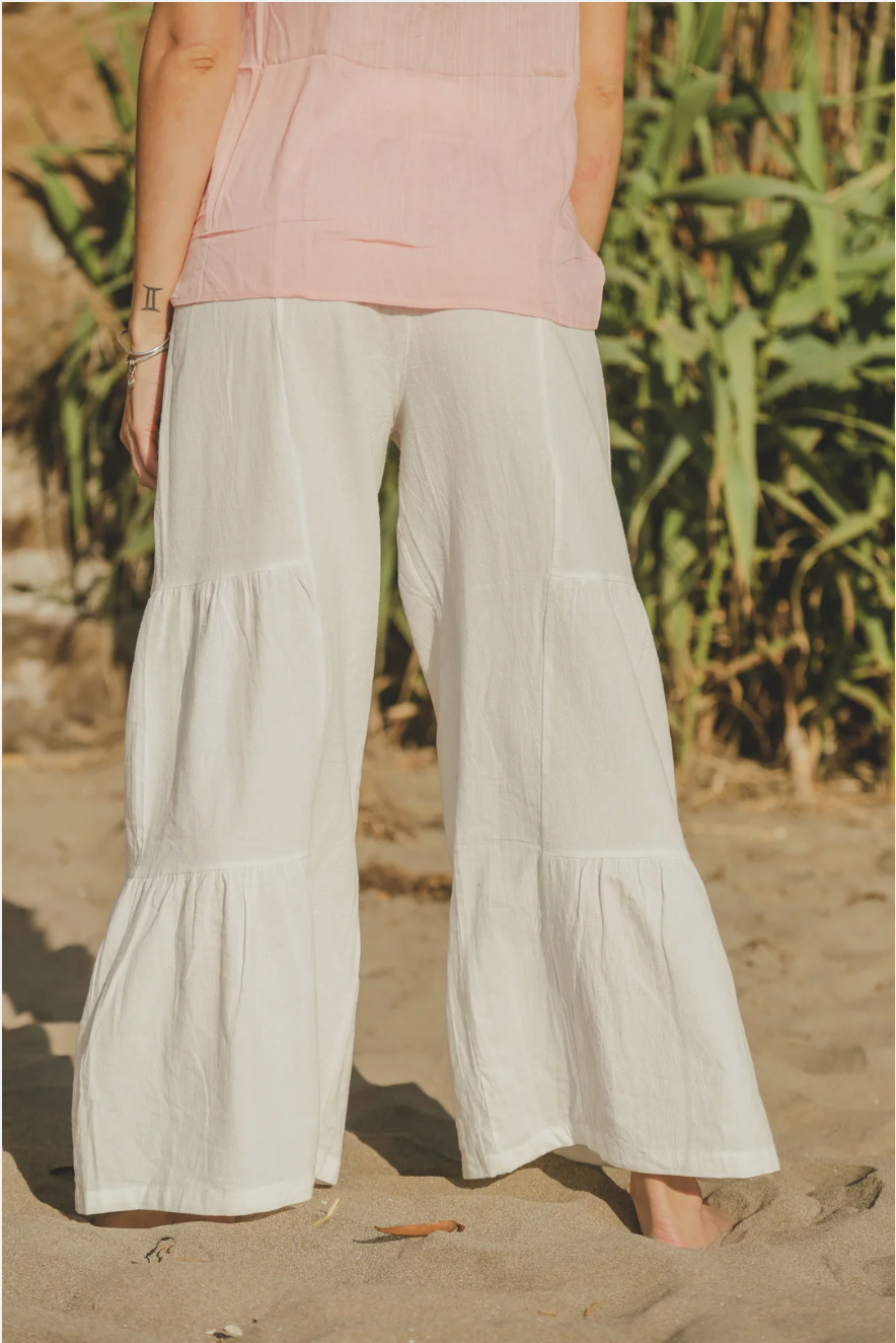 PANTALON KANGU GIRL SUELTO BLANCO PANTS W