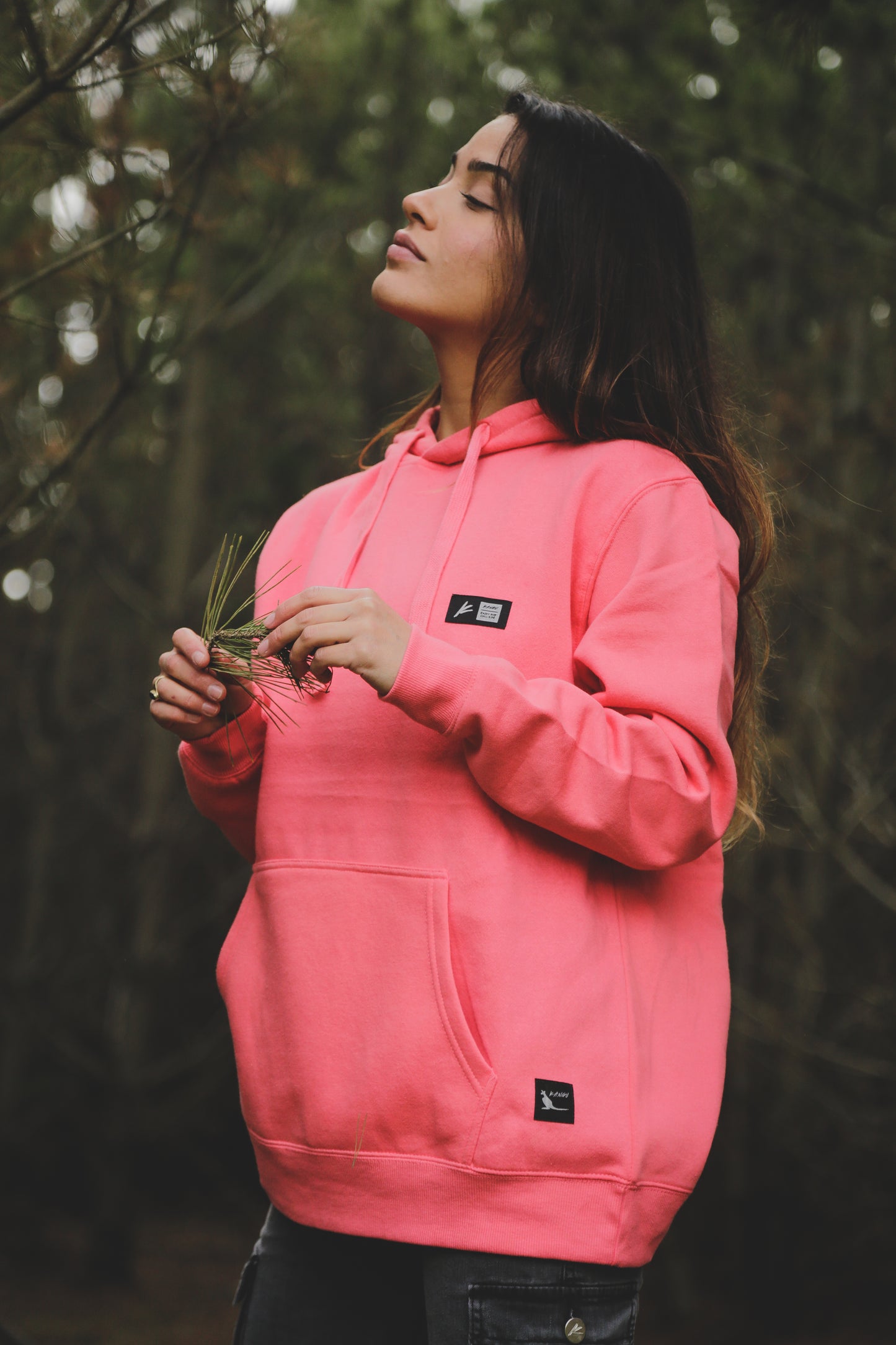 POLERON PINK KANGU WOMAN HOODIES