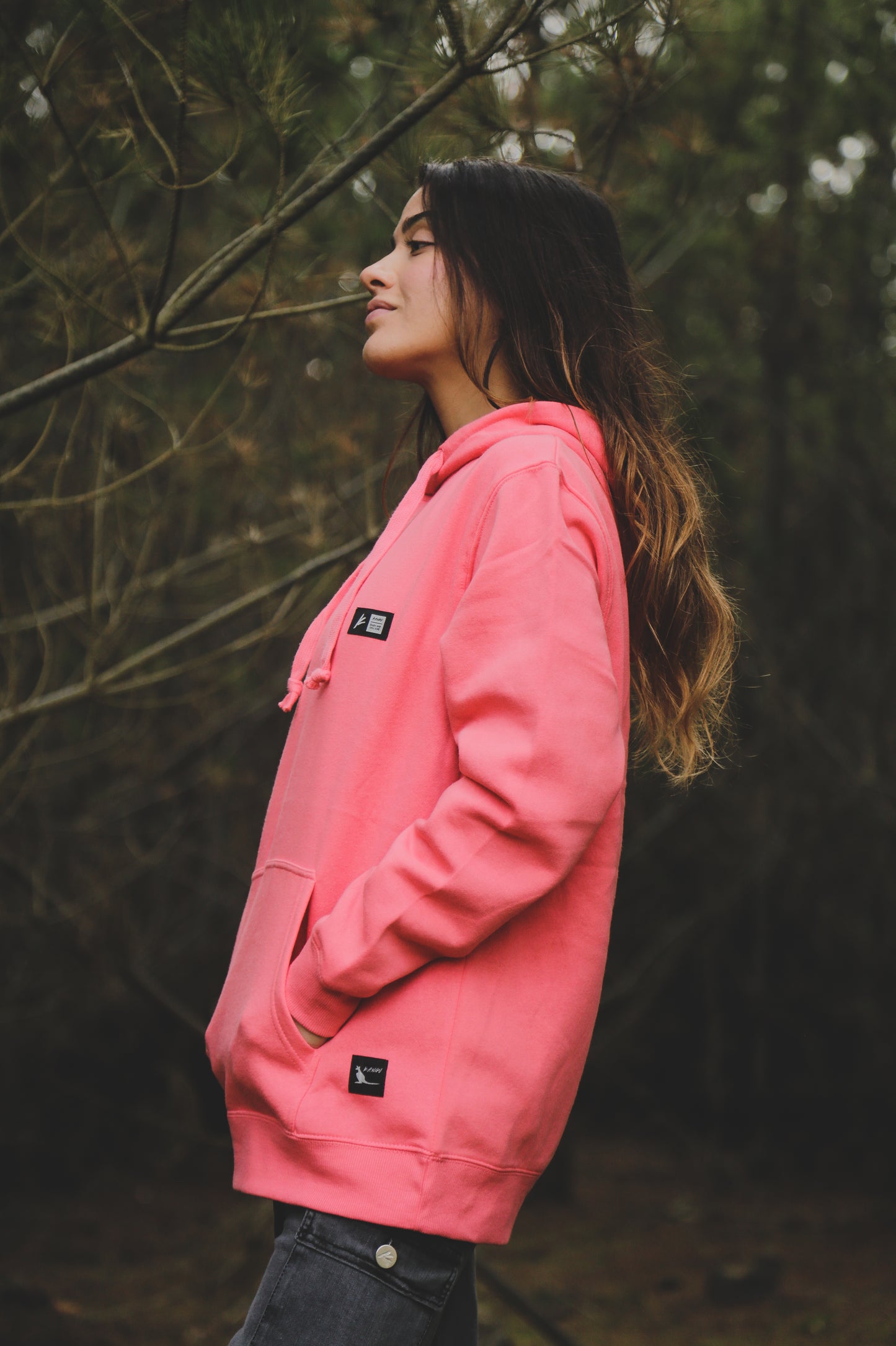 POLERON PINK KANGU WOMAN HOODIES