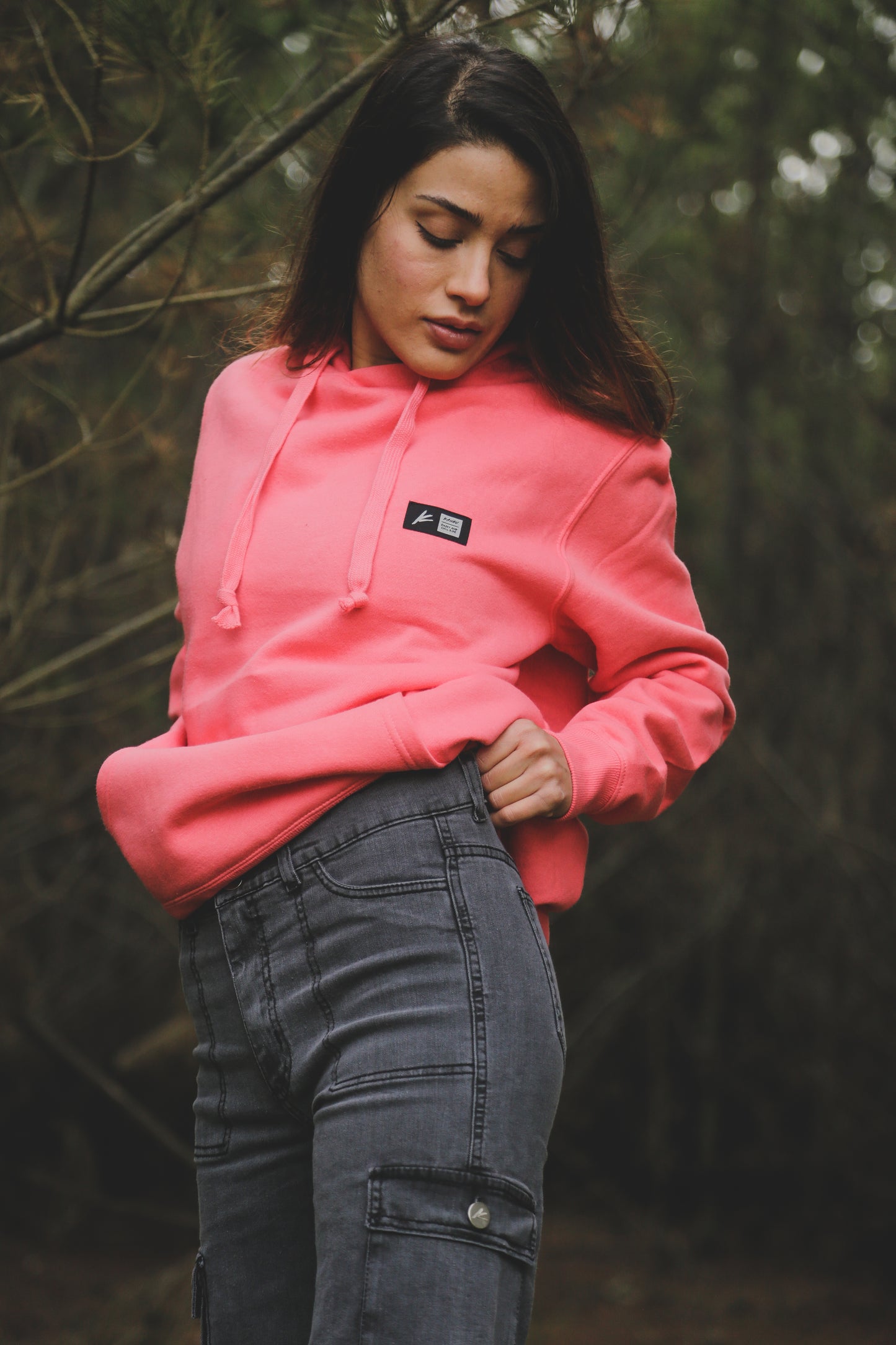 POLERON PINK KANGU WOMAN HOODIES