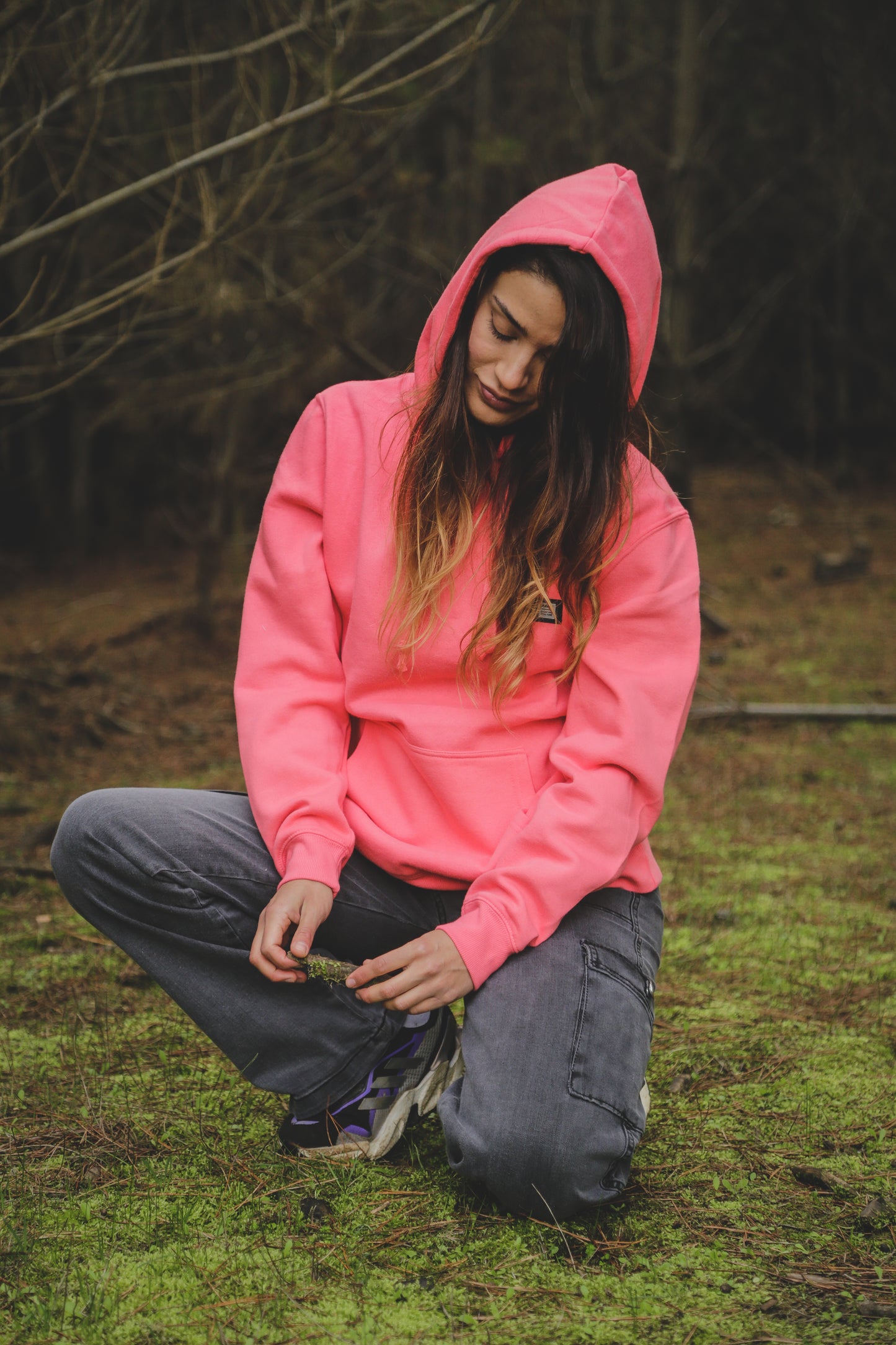 POLERON PINK KANGU WOMAN HOODIES