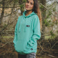 POLERON TURQUOISE KANGU HOODIES WOMAN