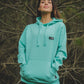 POLERON TURQUOISE KANGU HOODIES WOMAN