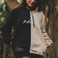 POLERON FRANELA KANGU NEGRO BEIGE HOODIES