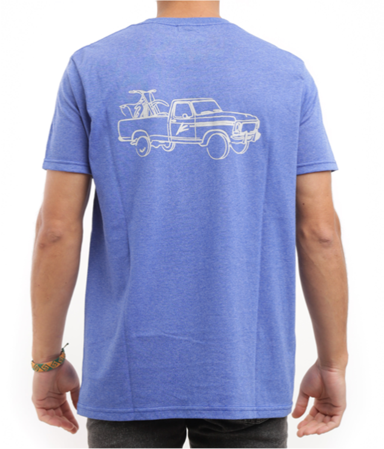 POLERA CAMIONETA / MOTO AZUL DESG KANGU T-SHIRT