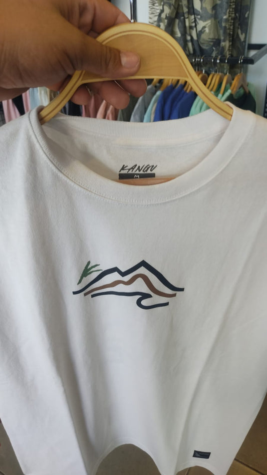 POLERA M/C BLANCA MONTAÑA T-SHIRT