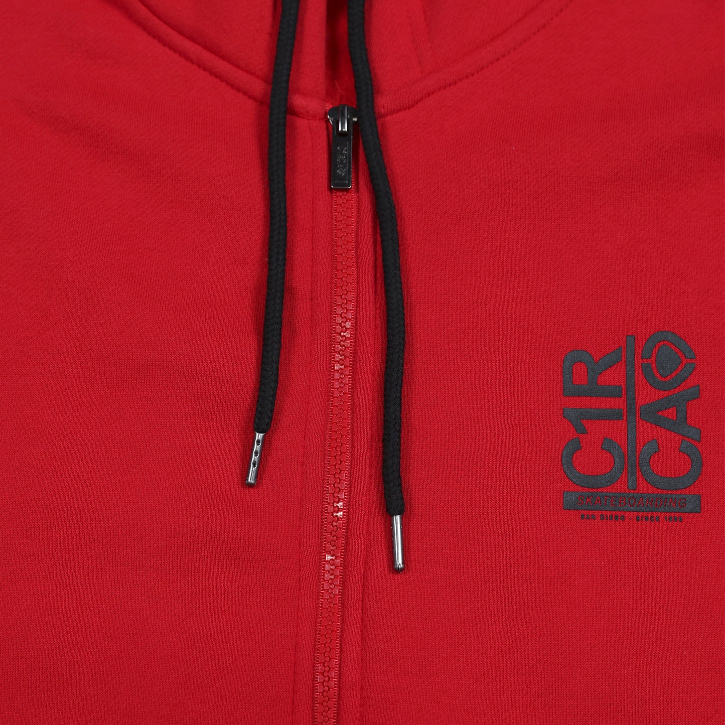 CIRCA BREAK UP ZIP RED HOODIES