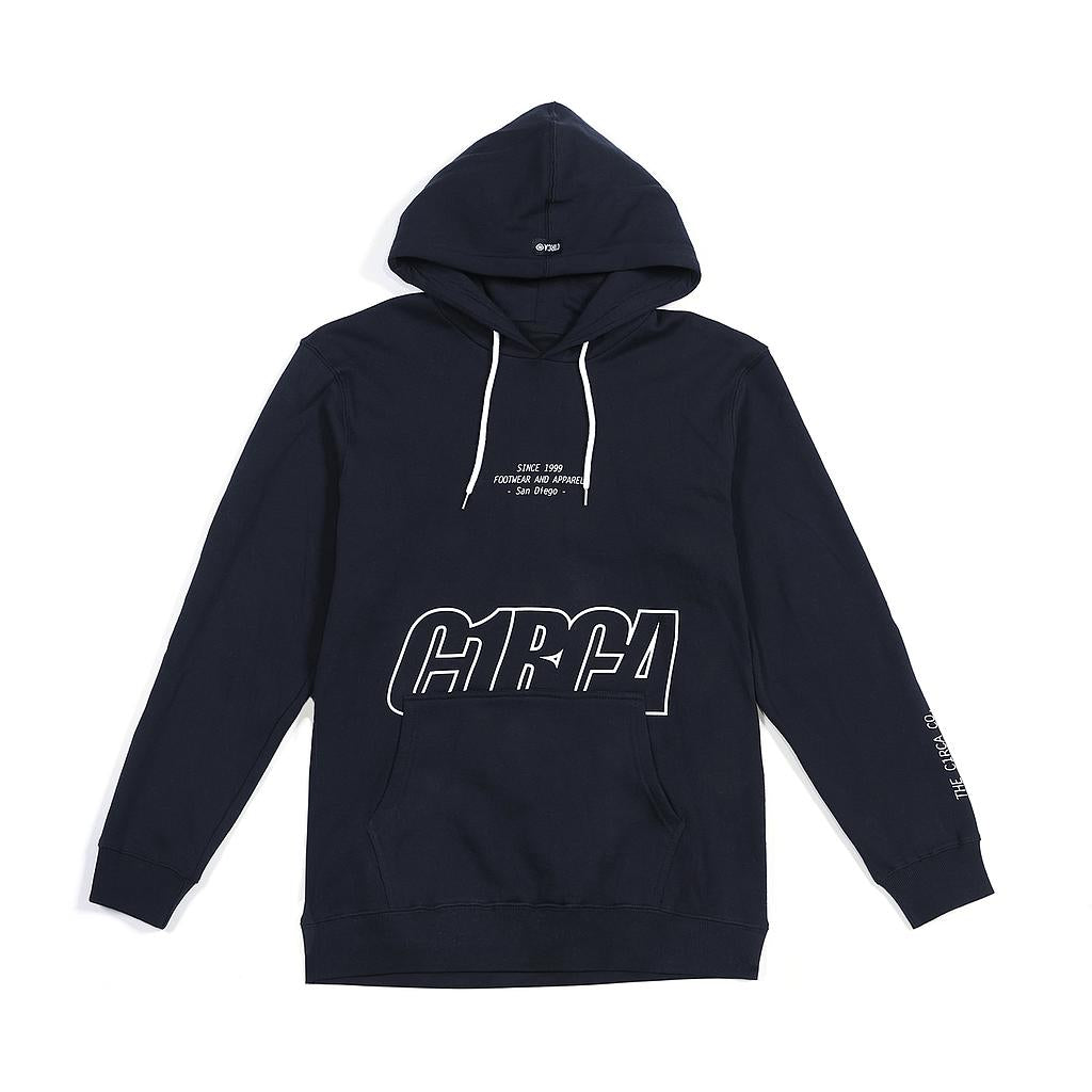 CIRCA OUTLINE HOOD BLACK HOODIES