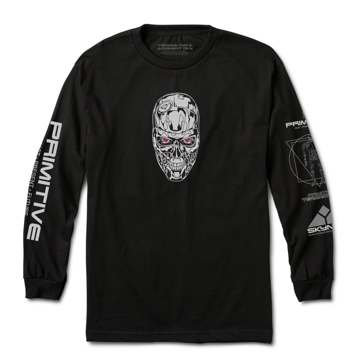 PRIMITIVE  SKYNET LS BLACK LONG-SLEEVE