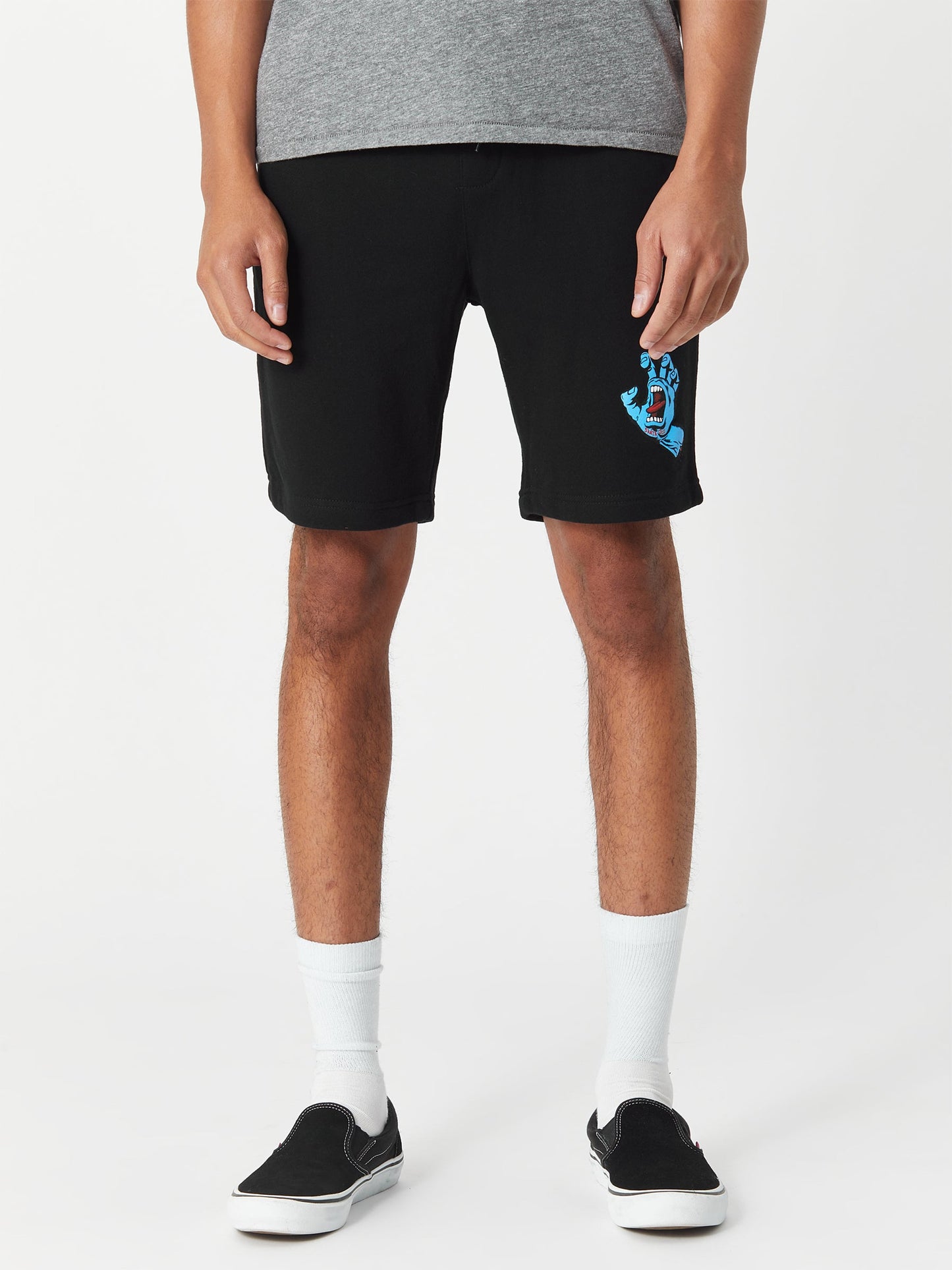 Santa Cruz - Shorts Screaming Hand Sweat Short Black Shorts